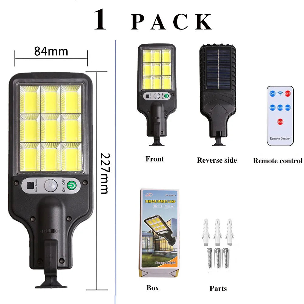 30000LM Solar LED Lights Outdoor Solar Lights Of Motion Sensor 3 Modes Waterproof IP65 Solar Garden Light Street Yard Lantern