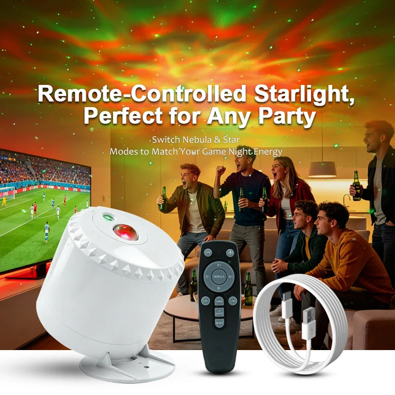Galaxy Starry Sky Projector Lamp, Portable USB Romantic Nebula Atmosphere Night Light, Star Projection Lamp for Gift