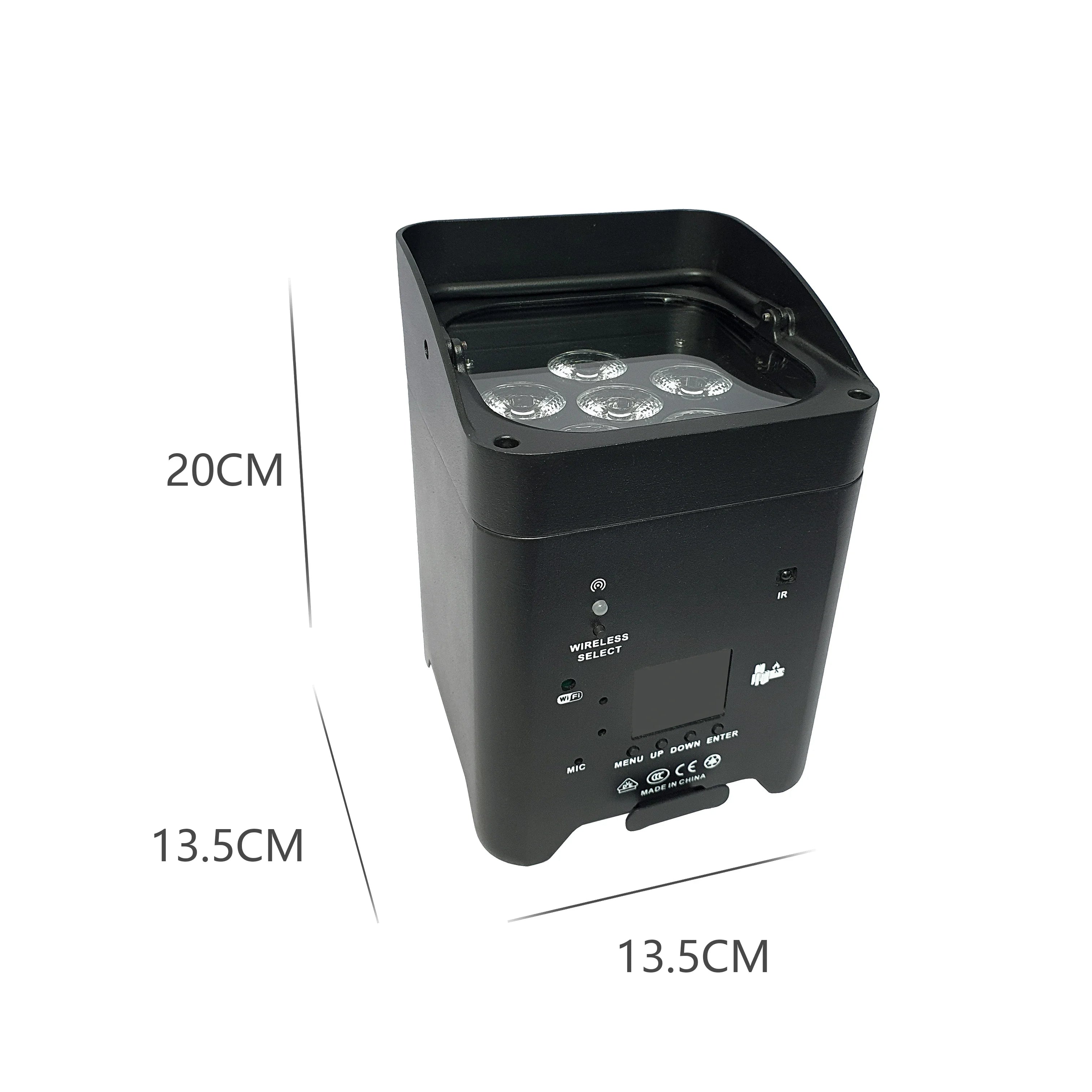 1/4PCS Wireless Remote Control RGBAW+UV Par Light Battery LED 6x18W 6 in 1 Movable for Disco KTV Bar Christmas Lights Stage Lamp