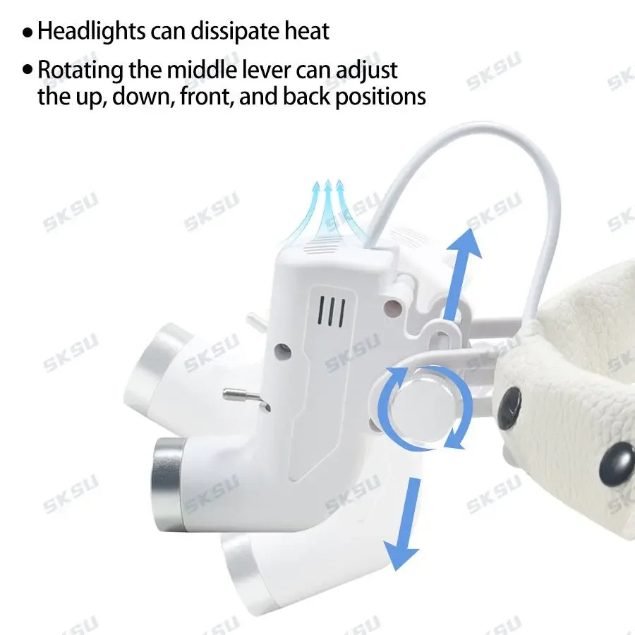 5W LED ENT Dental Headlight Lamp for Dental Loupes Surgical Lights Medical Dentistry Surgery Light for Dentists