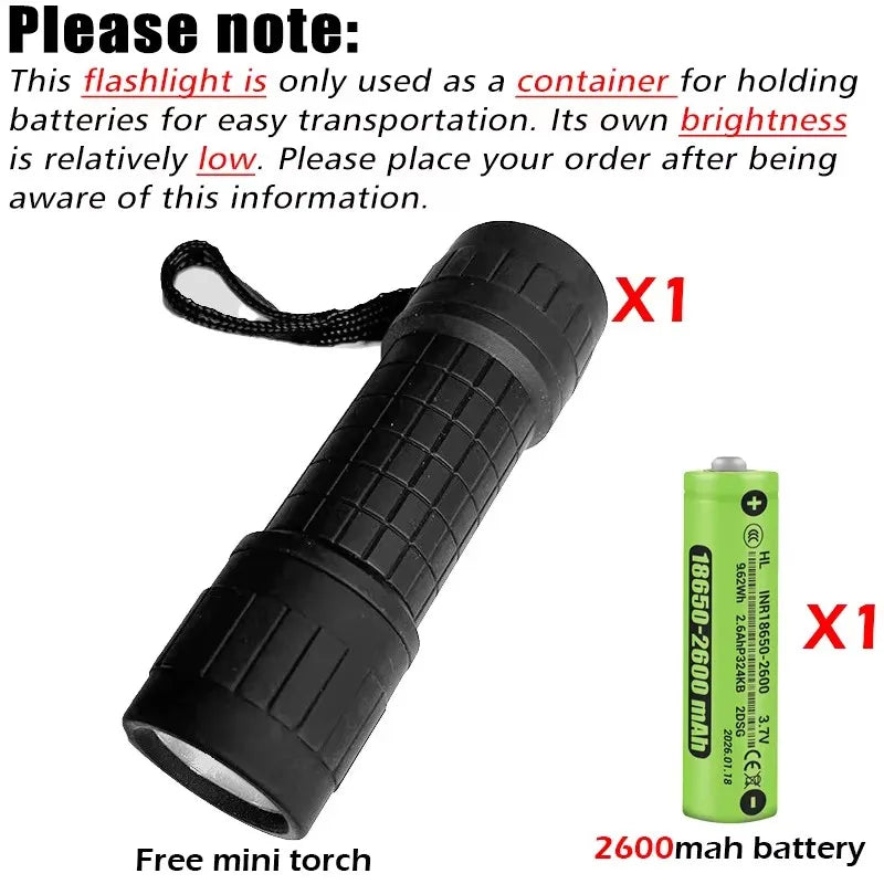 1600000 LM Super Bright Flashlight USB Rechargeable LED Long Range Tactical Torch Outdoor Waterproof Camping Fishing Lantern