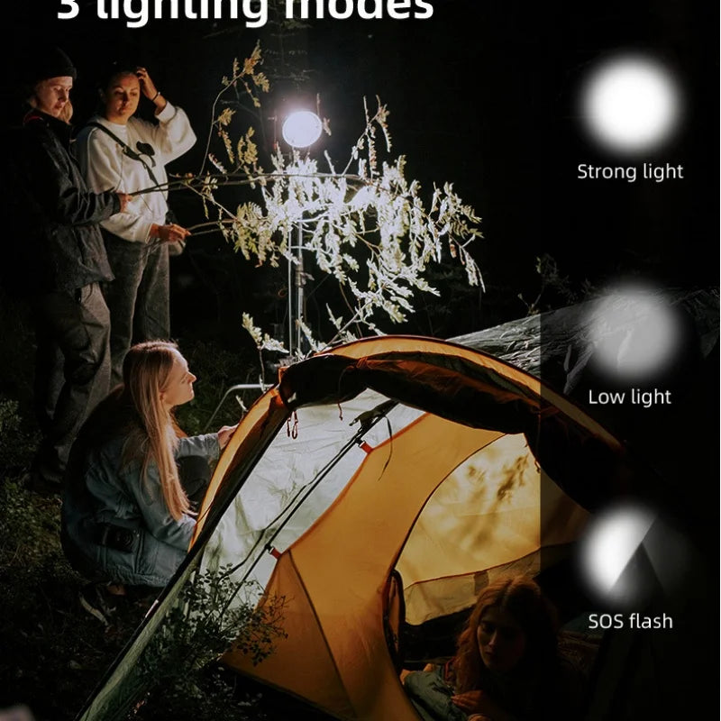 USB Rechargeable LED Bulb with Hook Portable Emergency Light for Outdoor Camping Fishing Hiking Security