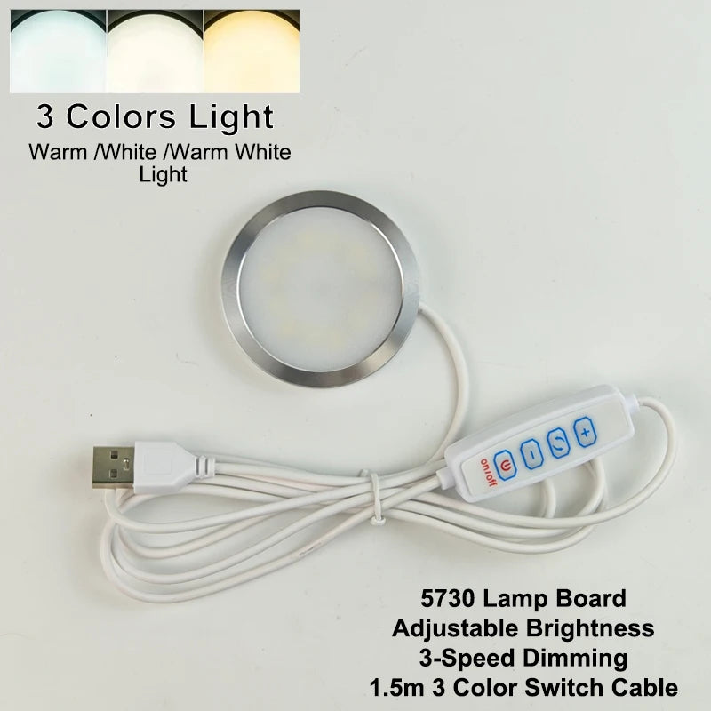 For Bambu Lab Led Lamp Kit Adjustable Light Kit Led Light Parts Hardware DIY Model white /cold/warm light Without Lamp shell 001