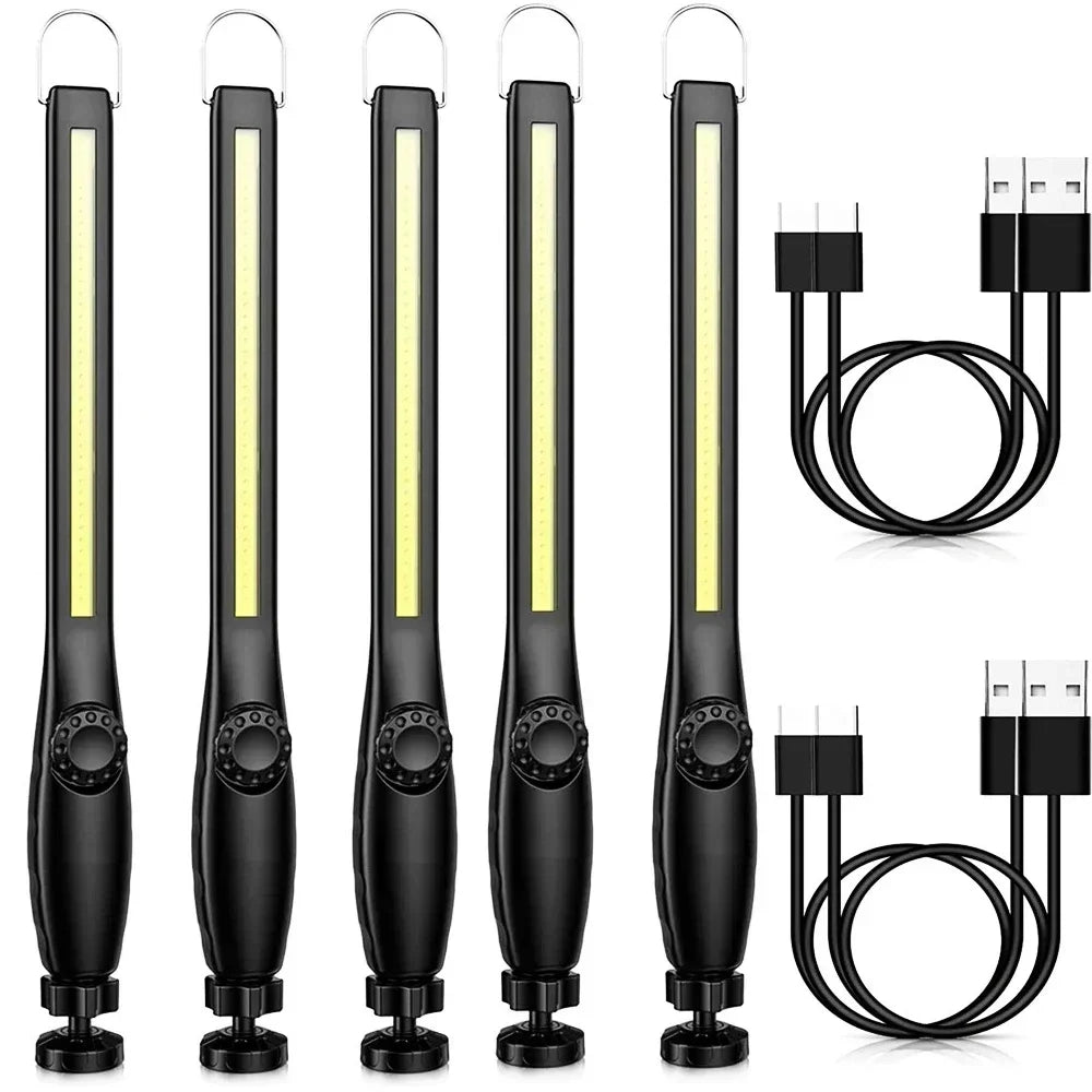 COB Portable LED Work Lights Cordless Magnetic LED Work Lamp Inspection Lights for Car Repair Home Garage Emergency Flashlight