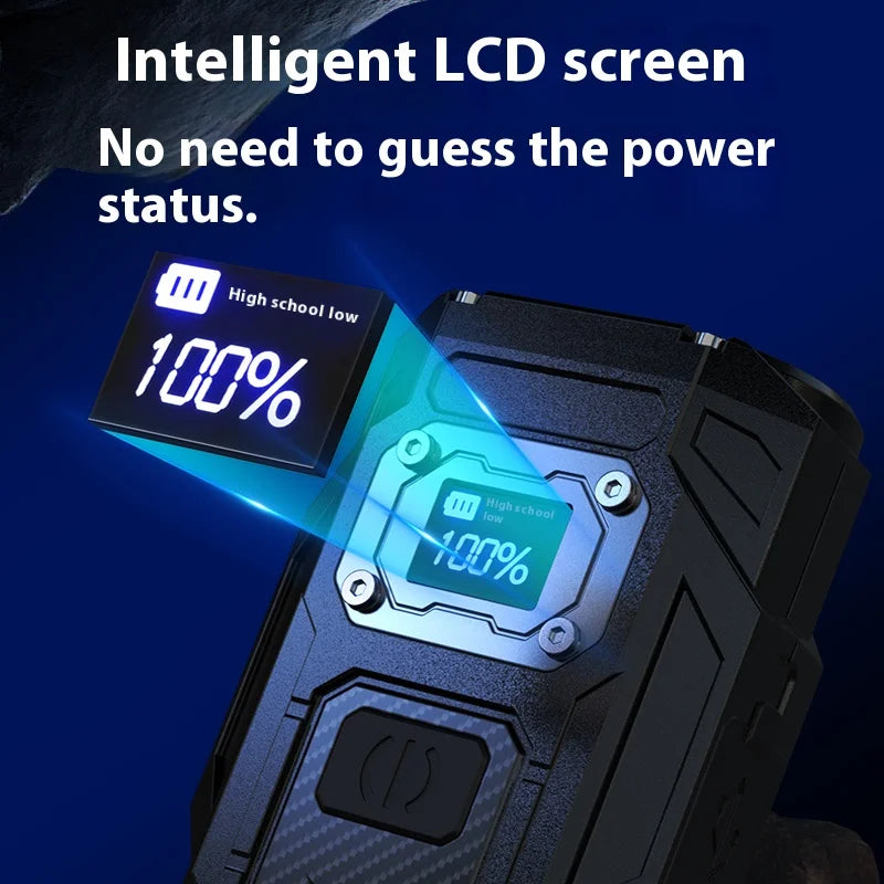 Super Bright 303M Beam Distance Built-in Battery Portable Work Light High-Powerful Type-C Rechargeable Flashlight
