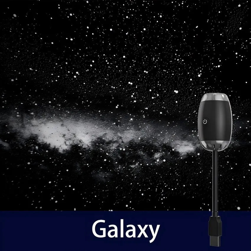 Galaxy Projector USB Night Light Car Mood Lights LED Starry Star Lamp Party Cool Stuff For Room Bedroom Home Gaming Decor