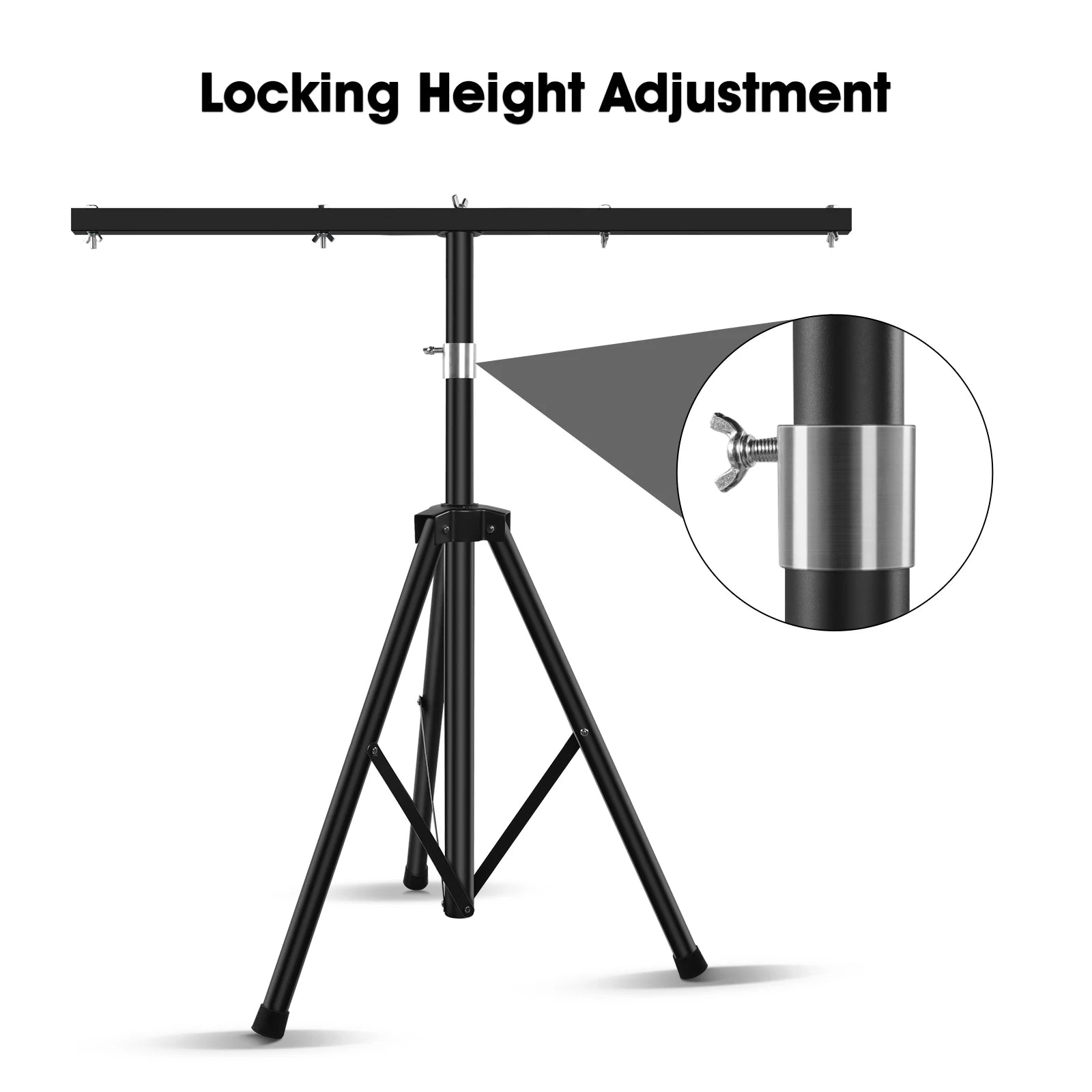 Yiflamefly T-shaped Stand LED Par Lights  Adjustable Tripod Barcket For Par Cans Wash or Universal Lighting Fixtures