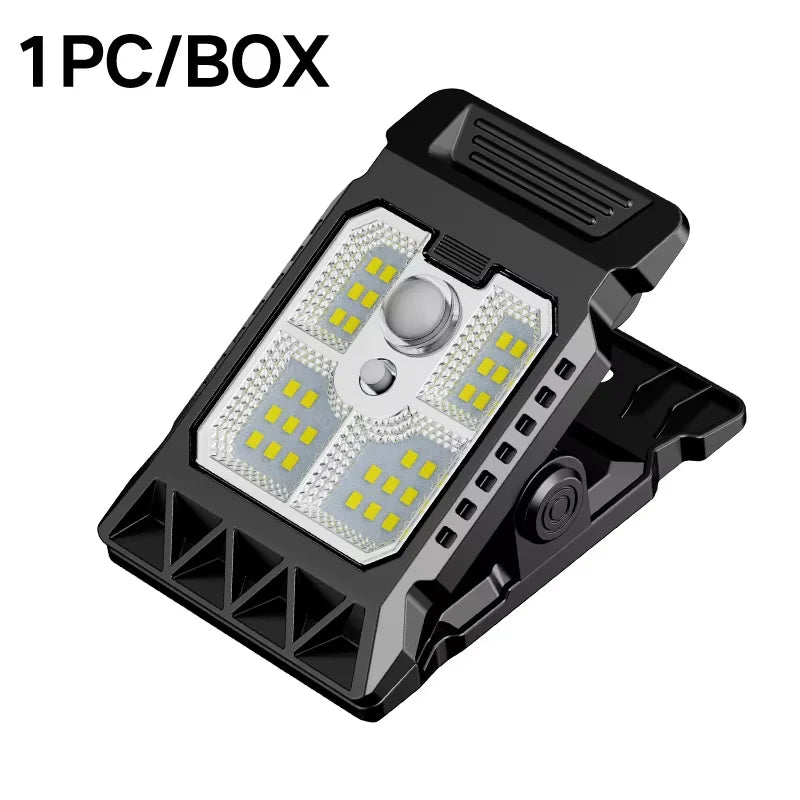 Outdoor Solar Clamp On Motion Sensor Lights Waterproof Work Light 3 Lighting Modes Camping Lamp Fence Walls Garage Led Lamps
