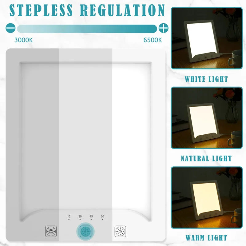 SAD Lamp, 10000 Lux, Tunable Color Temperature Brightness, Full Spectrum SAD Treatment Lamp, Seasonal Winter Mood Changes