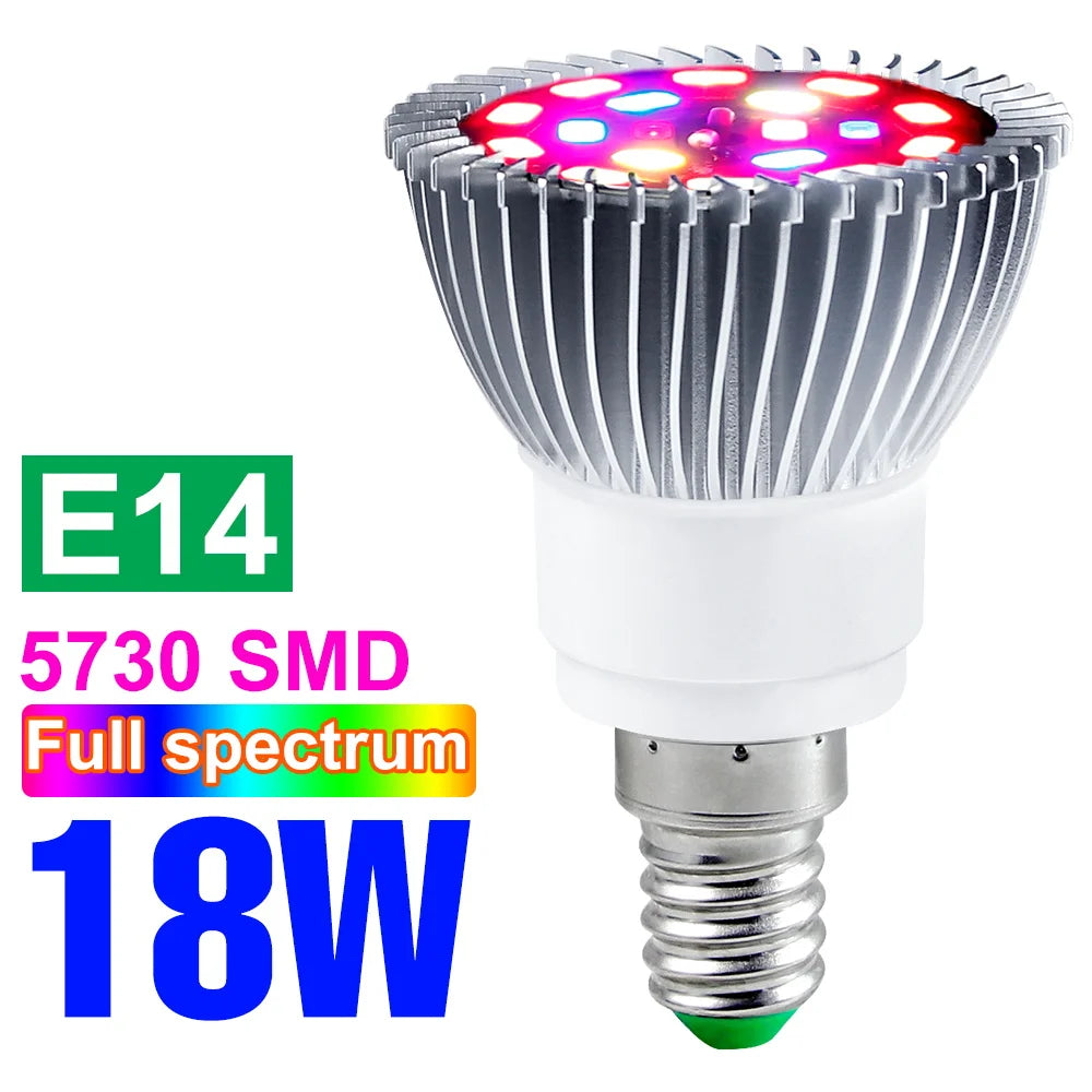 220V LED Full Spectrum Grow Light Bulb E27 Phytolamp For Plants LED E14 UV Lamp Indoor Flower Seeds Hydroponics Growth Lights