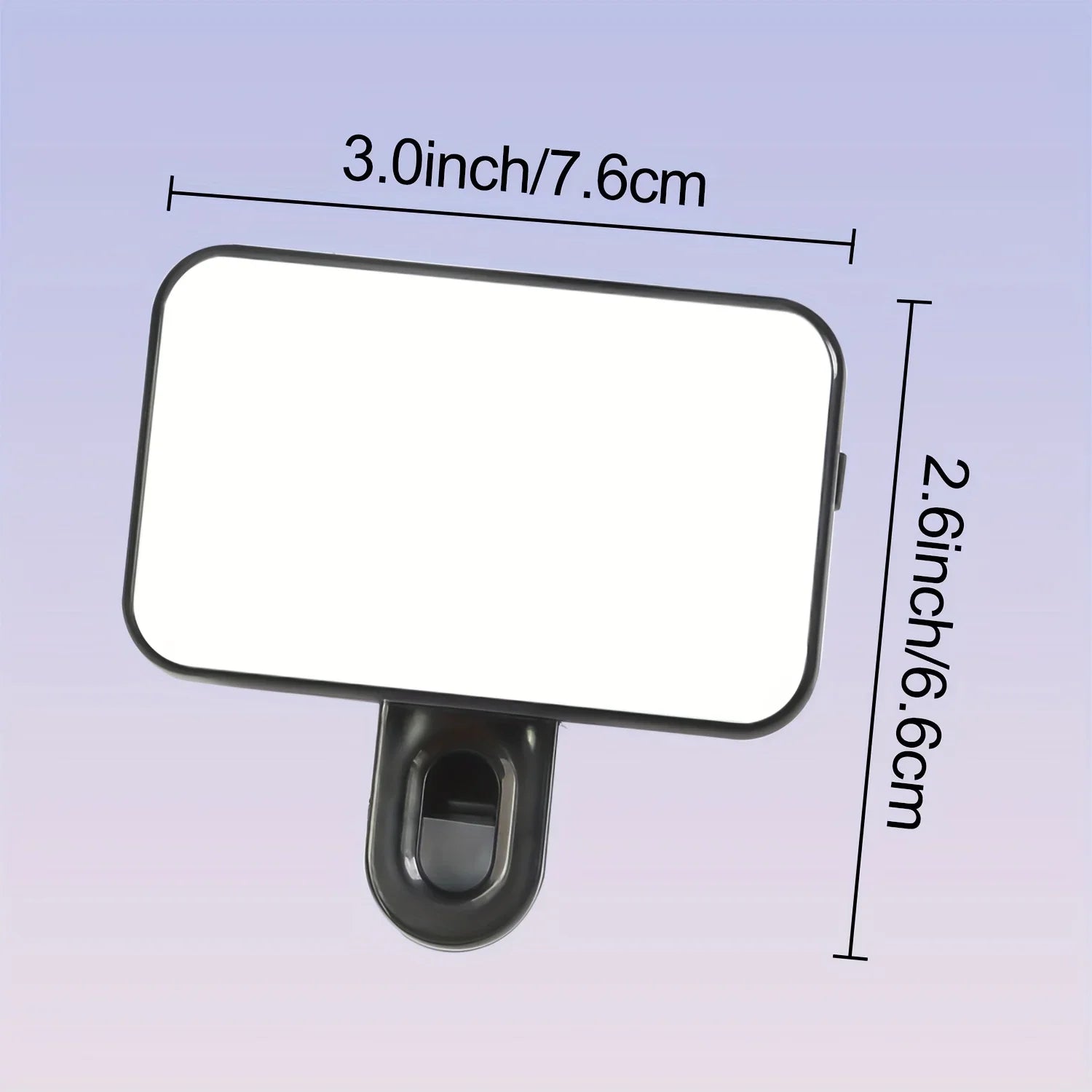 Portable Mini Selfie Fill Light Rechargeable 3 Modes Adjustable Brightness Clip On For Phone Laptop Tablet Meeting Make Up