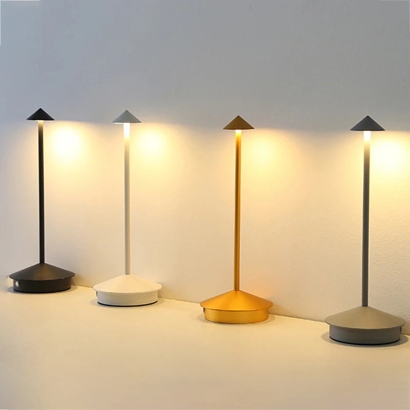 Rechargeable LED Wireless Cordless Table Desk Night Bedside Lamps Touch Sensor Decoracion Lamp for Restaurants Hotel Bedroom Bar