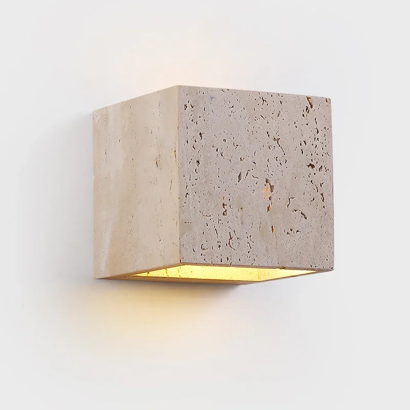 Wabi Sabi Natural Stone Wall Light for Living Room Bedroom Stairs Corridor Indoor Art Decoration Wall Lamp Home Bedside Sconces