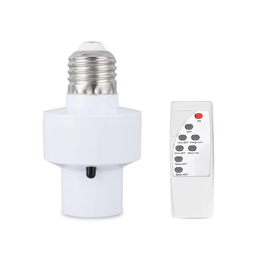 Infrared Smart LED Lampholder E27 with IR Remote Control AC85-265V Convertible Lamp Base for Lazy People