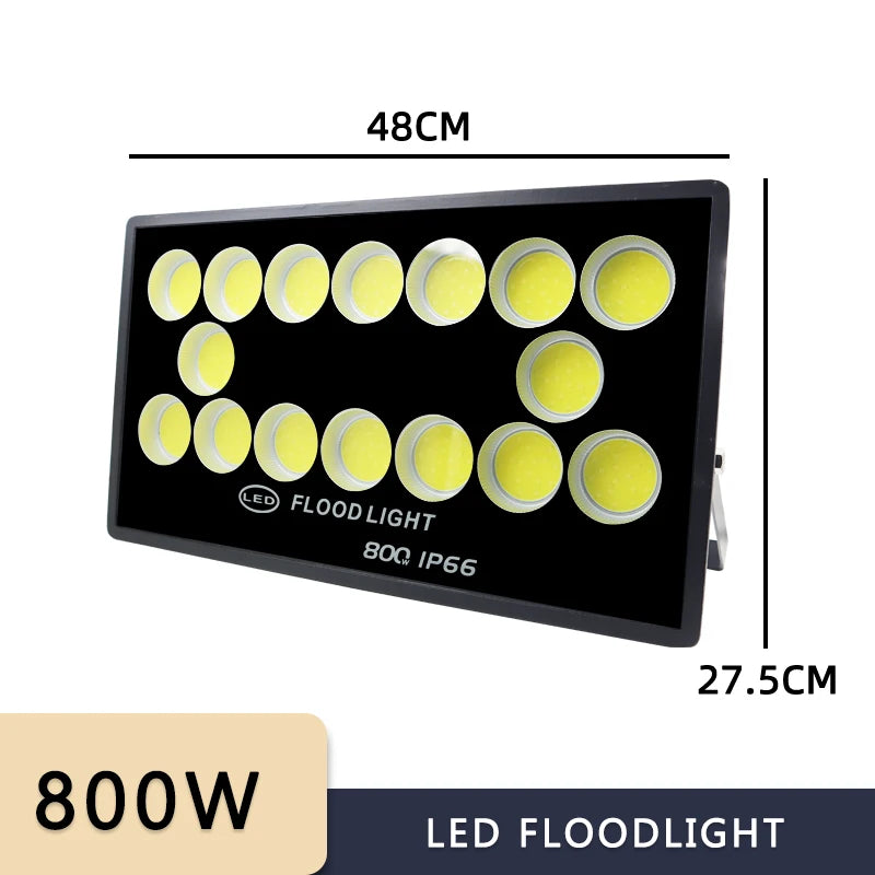 NEW Led Flood Light 500W 400W 300W 200W 100W AC 220V Outdoor Wall Floodlight Spotlight IP66 Waterproof LED Street Lamp