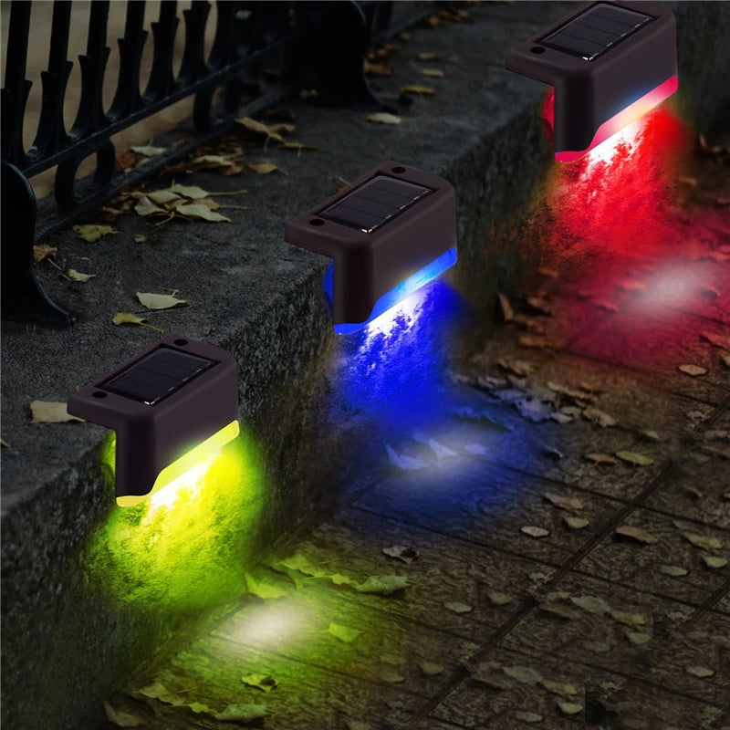 4-32 Pack Outdoor LED Solar Step Lamp Path Stair Garden Lights IP65 Waterproof Balcony Light Decoration for Patio Fence Light