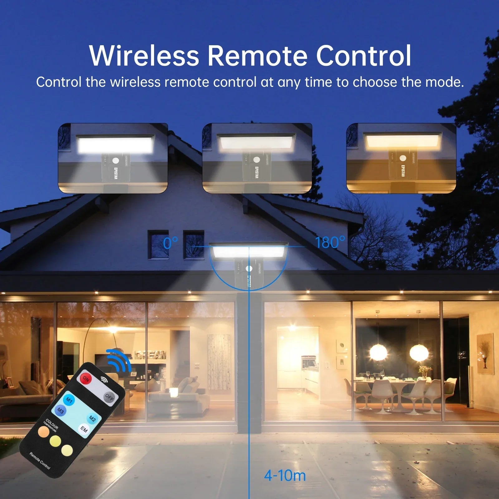 Upgraded outdoor solar lamp, waterproof garden lamp, intelligent sensor wall lamp, no wiring, new rural villa wall lamp