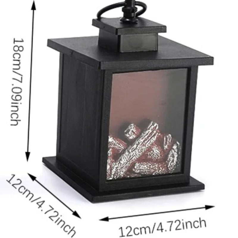 LED Simulation Flame Lamp Night Light Retro Atmosphere Decoration Fireplace Lamp Creative Ornament Hand-held Night Light