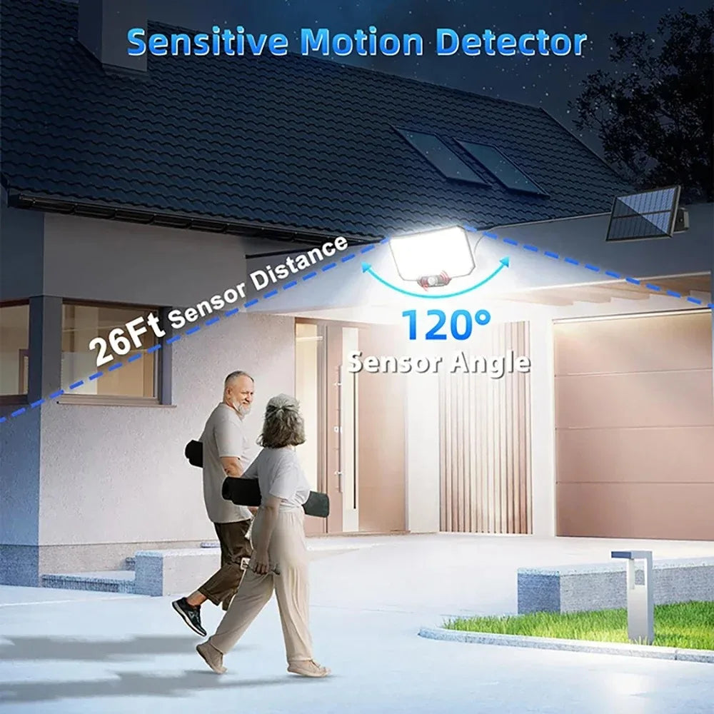 HOMEFISH 234LED Solar Security Lights Outdoor Motion Sensor 3 Modes Waterproof Split Solar Flood Wall Light for Garden Garage