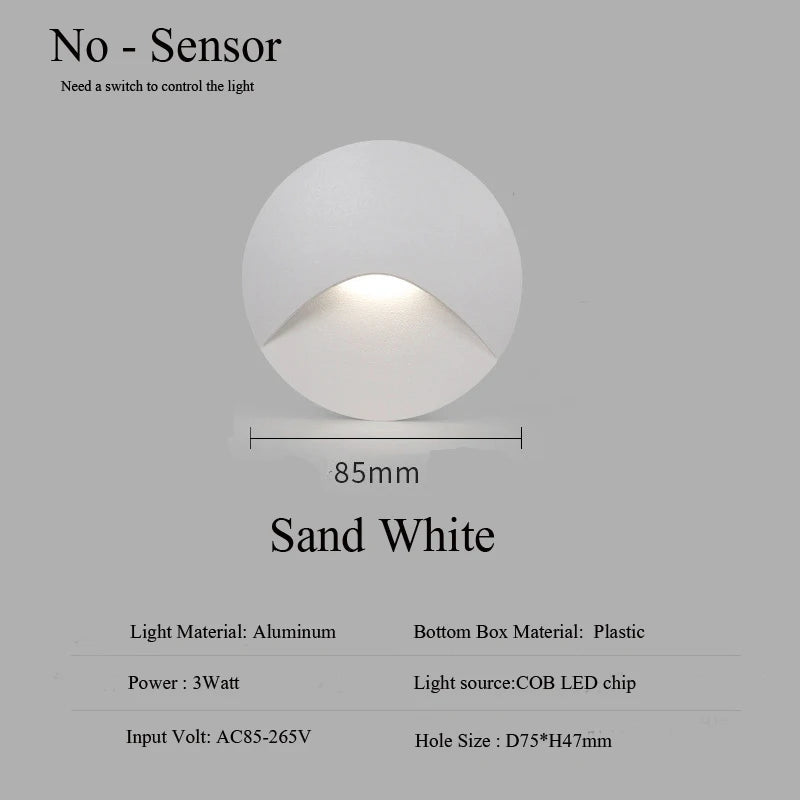 Outdoor Lighting Recessed Wall Lamp Waterproof IP65 3W Led Embedded  Step&Stair Balcony Porch Aisle Yard Outside Night Light