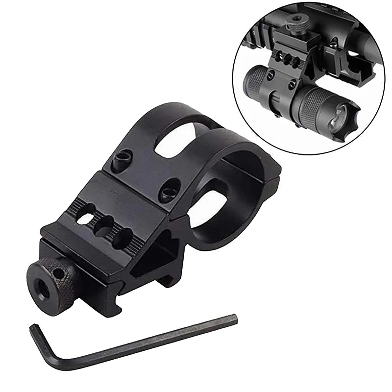 1PCS 25.4mm Quick Release Offset Flashlight Scope Mount 20mm Rail 45 Degree Sight Mount Hunting Accessories
