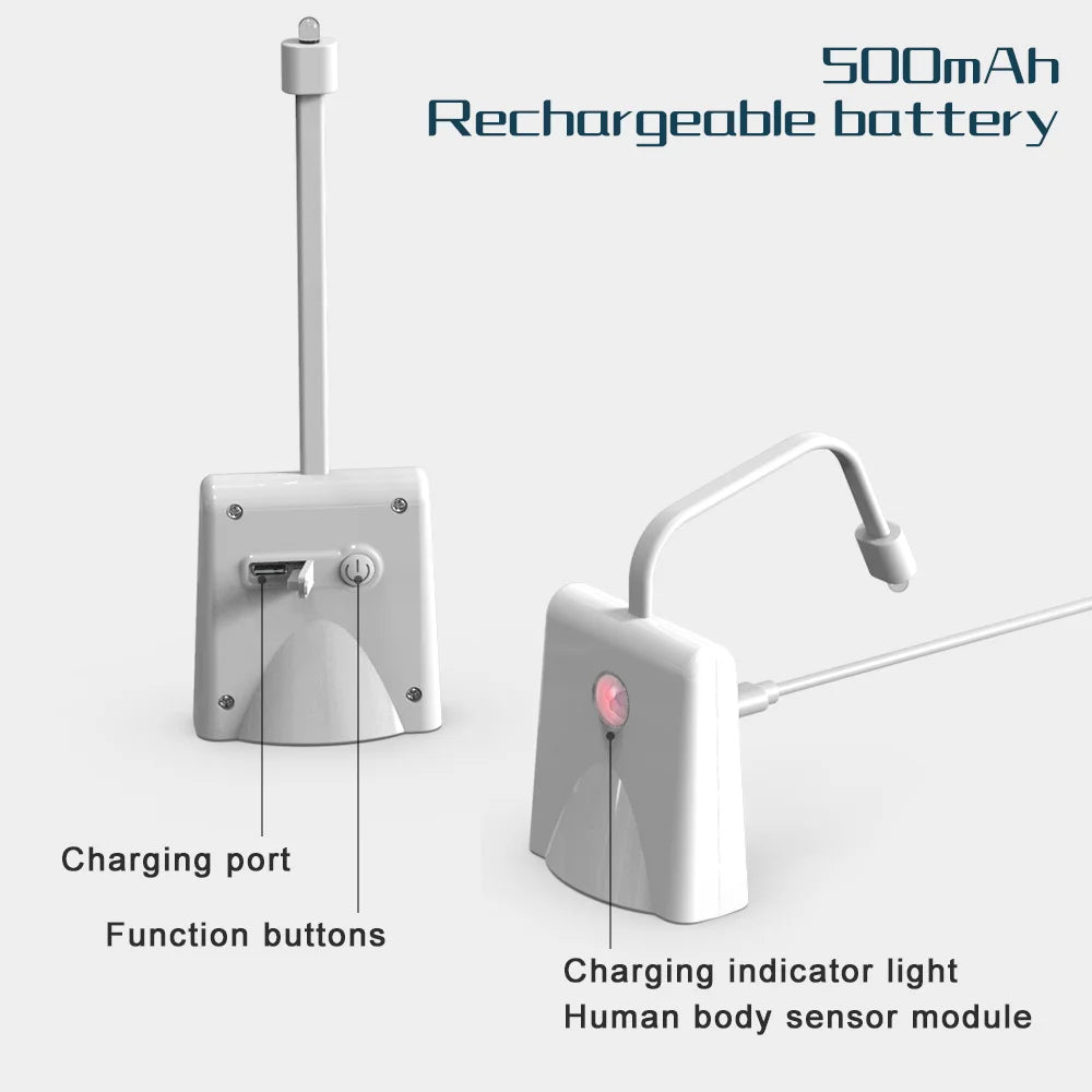 Toilet Night Light Charging Waterproof Human Sensing Toilet Induction Light Colorful Projection Lamp Bathroom Lighting Decor