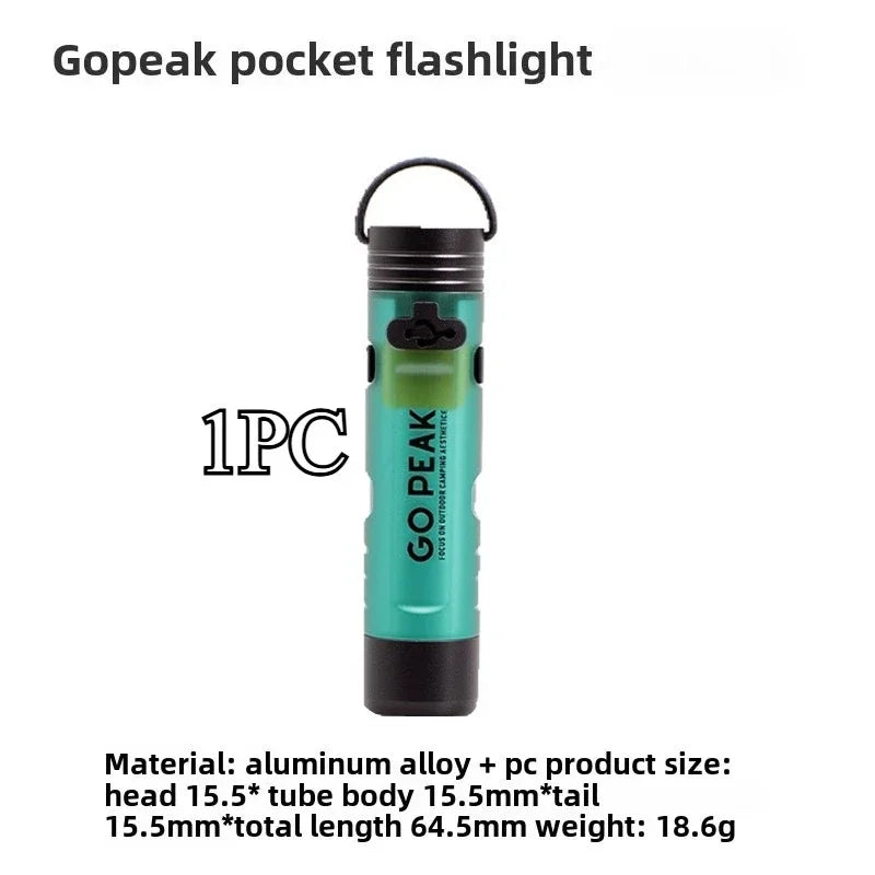 GOPEAK New 7 Colors 5050 Small Light Outdoor Key Clip Cap Led Long Endurance Disaster Relief Emergency Pocket Mini Flashlight