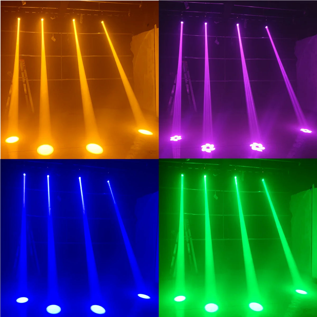 4PCS/DJ Lights Mini LED Moving Head 150W Beam+Spot+ 18 Rotating Prisms DMX Disco Lights Stage Effect Light Disco DJ Bar Lights