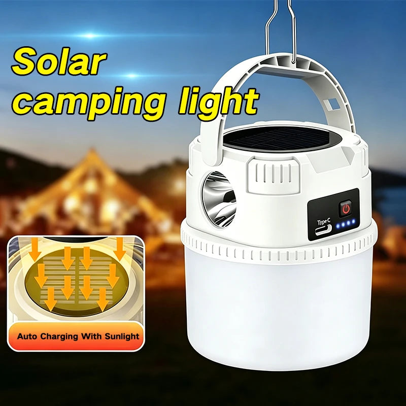 Camping Solar Outdoor Charging Ultra Long Endurance Emergency Light Camping Tent Stall Rechargeable Lighting