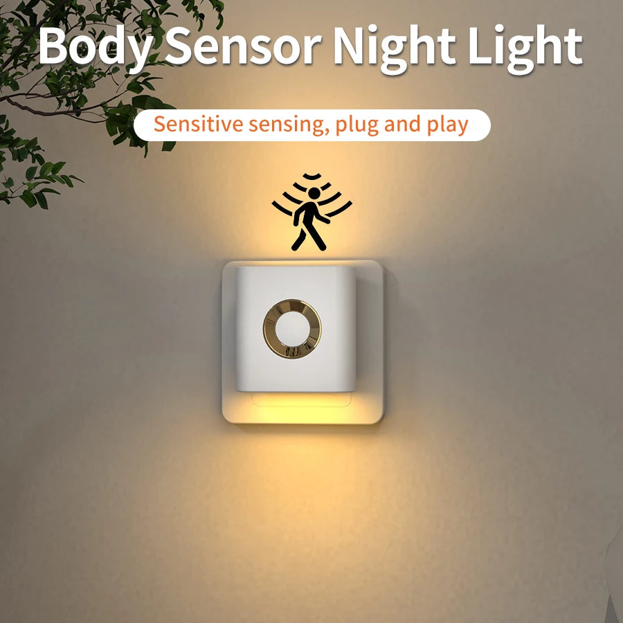 Up and Down LED Wall Lamp Motion Sensor Warm Lighting 220V EU Plug Night Light for Bedroom Hallway Corridor Stairs Ambient Light