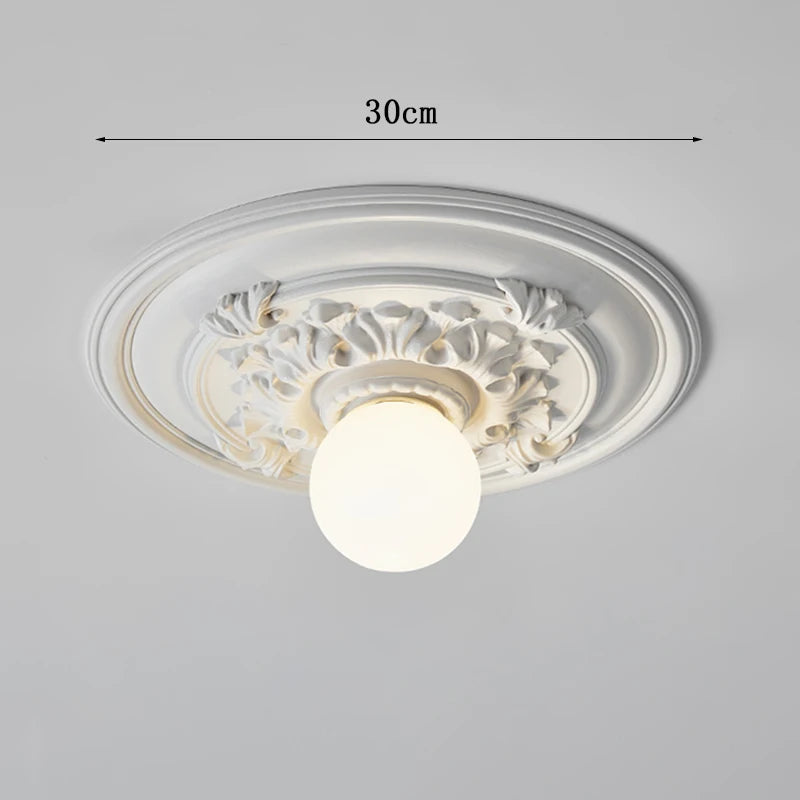 French retro ceiling lights modern led lights hallway Corridor lamp Nordic style carved lamp bedroom living room decor lighting