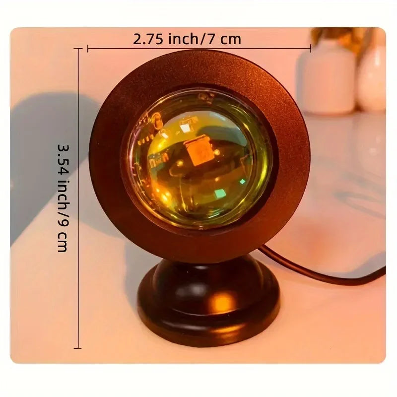 USB LED Projector Night Light RGB Sunset Atmosphere Night Light, with Remote Control, Used for Room Decoration Photography