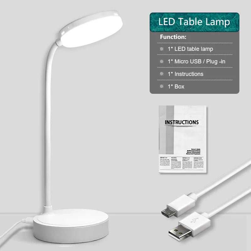 Portable Gooseneck Pipe Desk Lamp LED Rechargeable Waterproof Mood Light 3 Modes Reading Lights For Home Room Decoration Bedroom