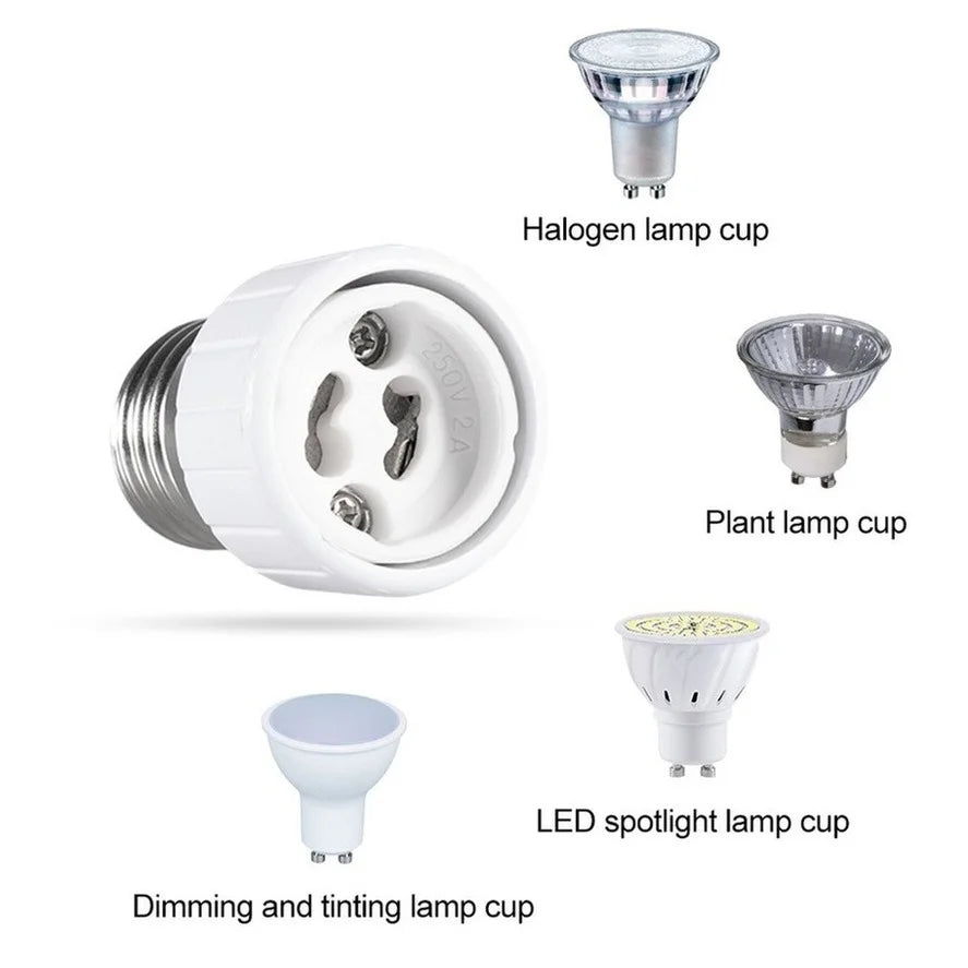 E27 To GU10 Lamp Holder Converter AC 85V-265V GU10 Light Bulb Lampholder LED Bulb Adapter Light Holder CFL Lamp Converter Holder