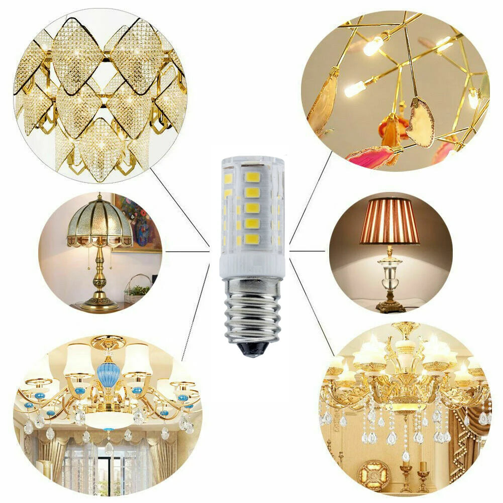 E14 LED Corn Bulb 7W 9W 12W 15W 18W, 220-240V 2835 SMD, 360° Beam Angle, Bright Mini Light for Halogen Chandelier Replacement