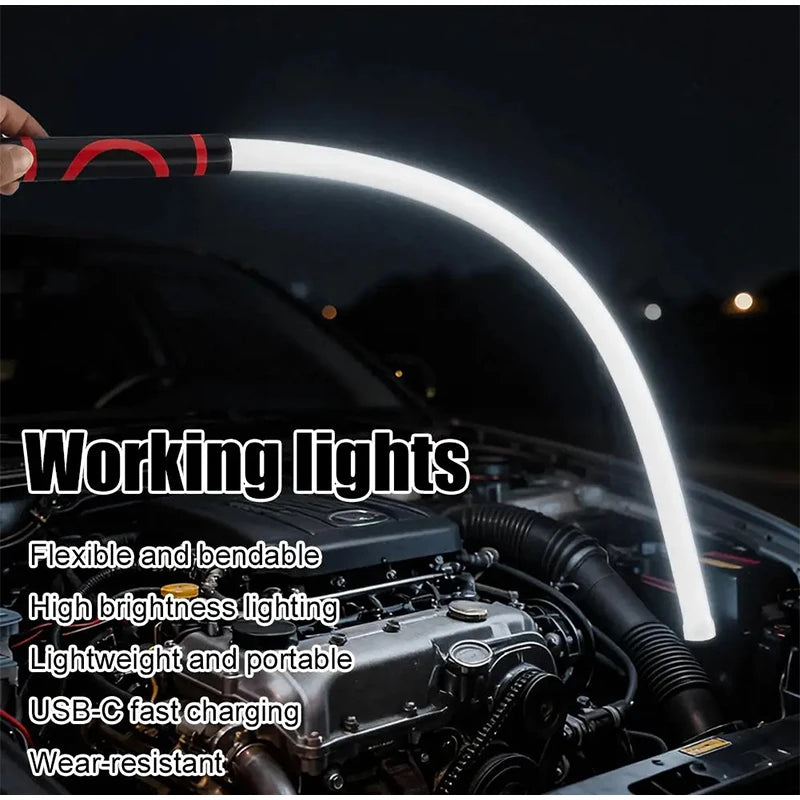 Flexible LED Light Strip Multifunctional Universal Hose Work Light Portable Repair Waterproof Light USB Charging 3-speed Dimming