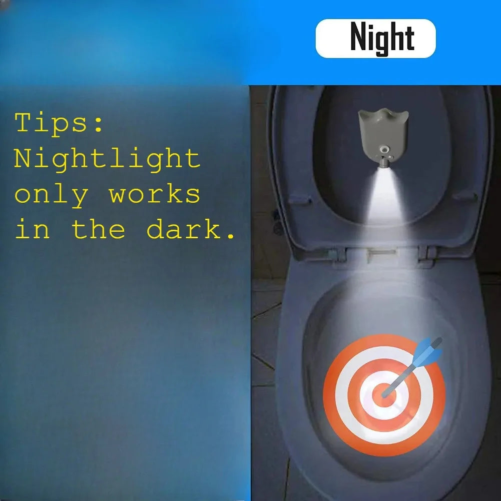Motion Sensor LED Backlight Toilet Projection Lamp Creative Toilet Mini Night Lamp Toilet Bowl Seat Sensor Lighting Lamp