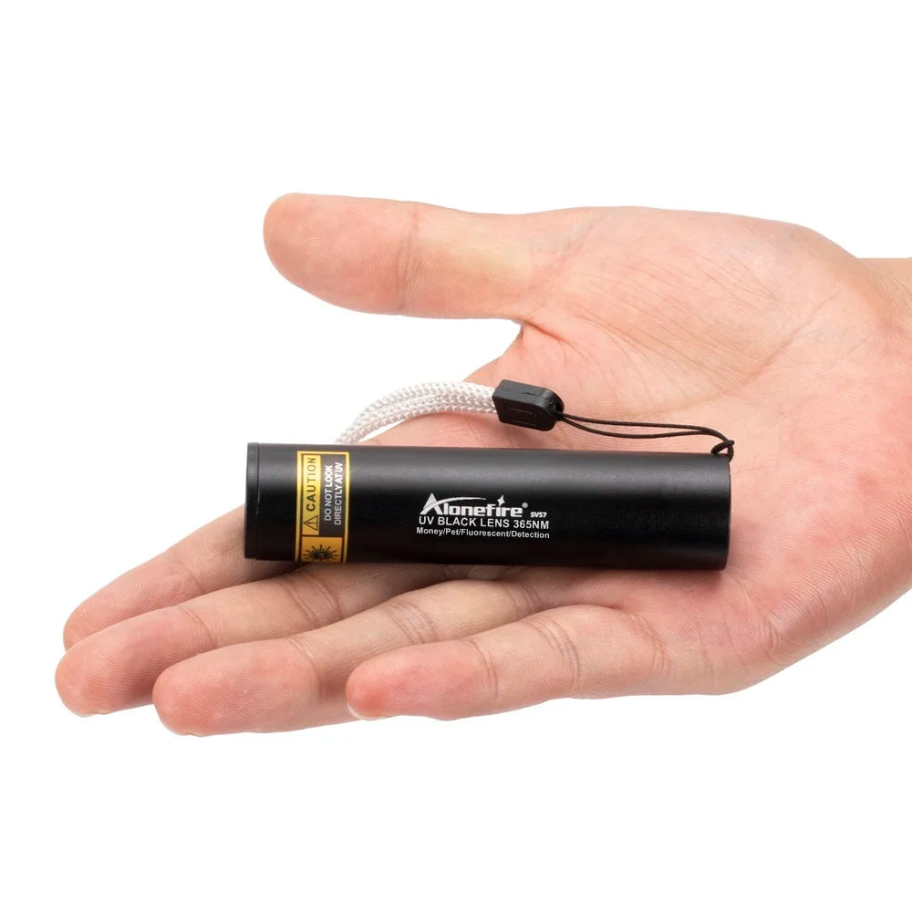 Mini 3W 365nm UV Flashlight Charging Ultraviolet Blacklight Torch Manicures CatDog Urine Tinea Money Ore Scorpion Detection Lamp