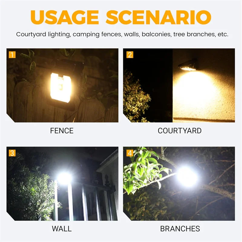 Clip on Solar Lights Outdoor Waterproof LEDs Motion Sensor Lights 3 Modes 3 Mounting Ways Solar Security Lighting for Fence