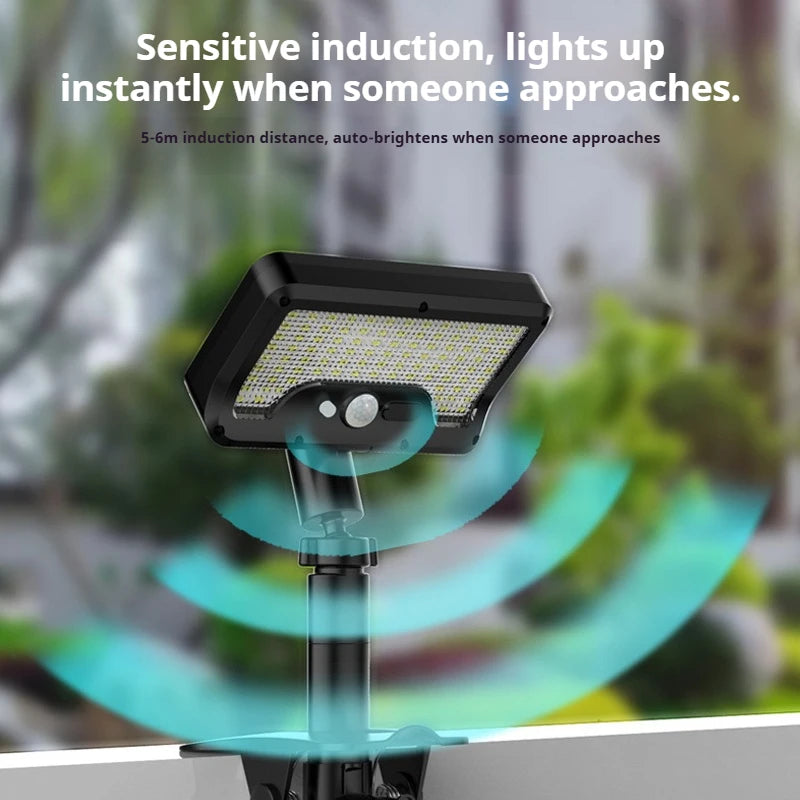 New Solar Powered Dual-use Clip-on Outdoor Garden Light for Villa Fence, Outdoor Landscape Park Lawn Light