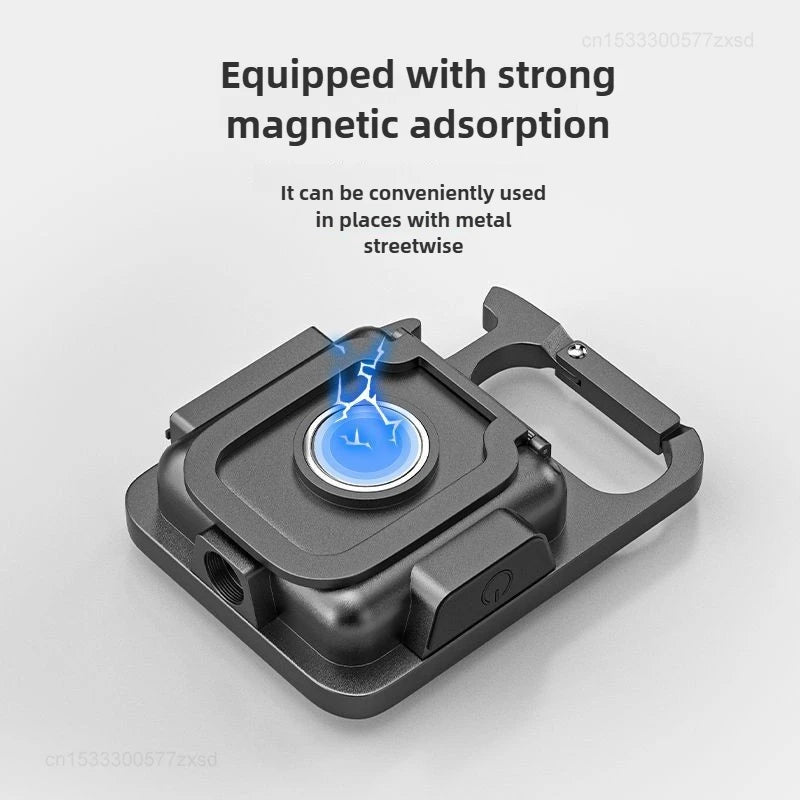 SMILING SHARK Flashlight Magnetic Clothe Clip Running Light USB Rechargeable Torch Camping Lantern with Power Indicator