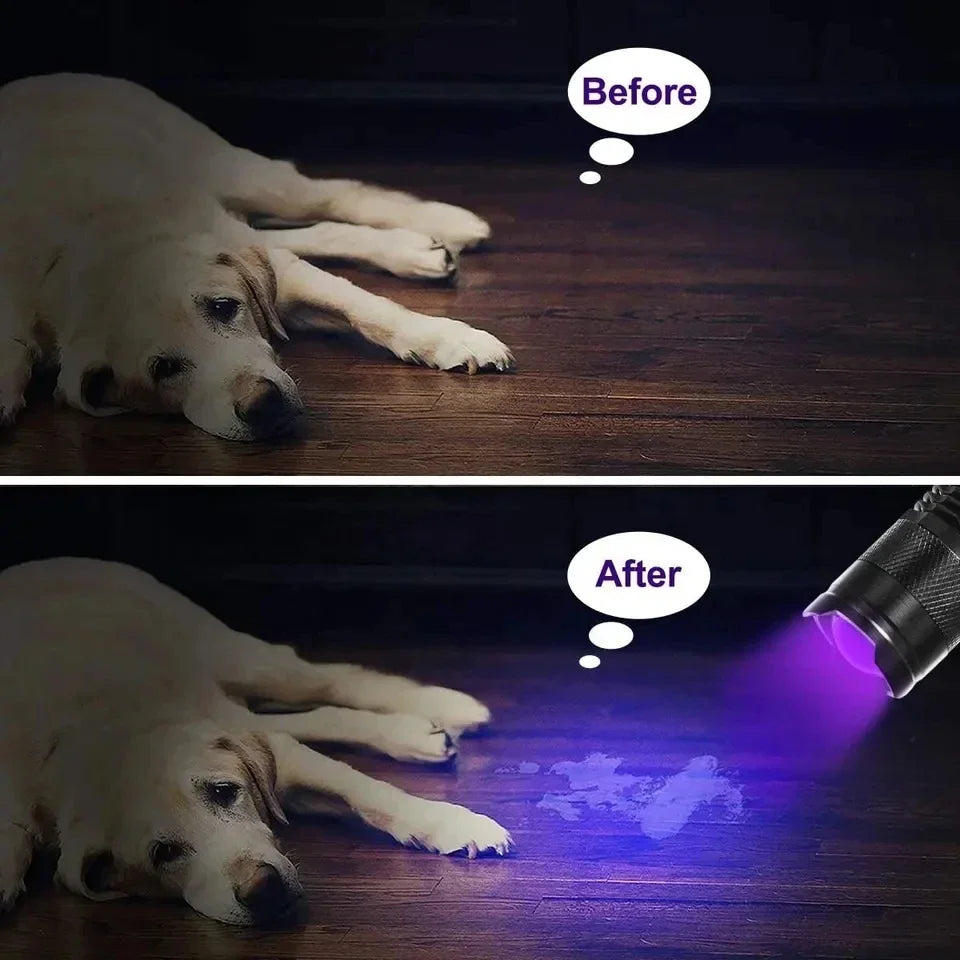 LED UV Flashlight Ultraviolet Torch Aluminum Alloy 395nm Inspection Lamp Ultra Violet Handheld Pet Urine Stain Detector Tools