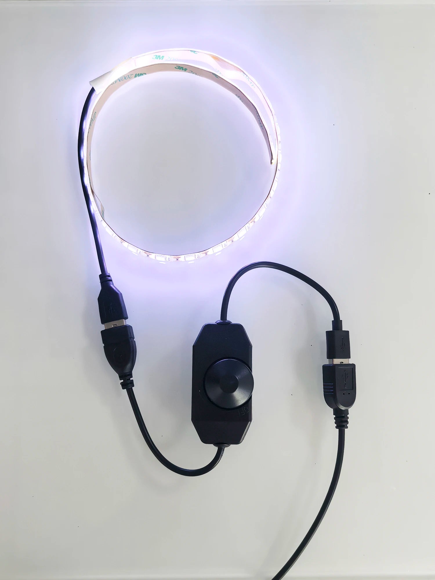 USB DC 5V Stepless Manual Knob Touch LED Dimmer Switch for 5050 2838 Strip Light 1 Channel Brightness Adjustment Controller