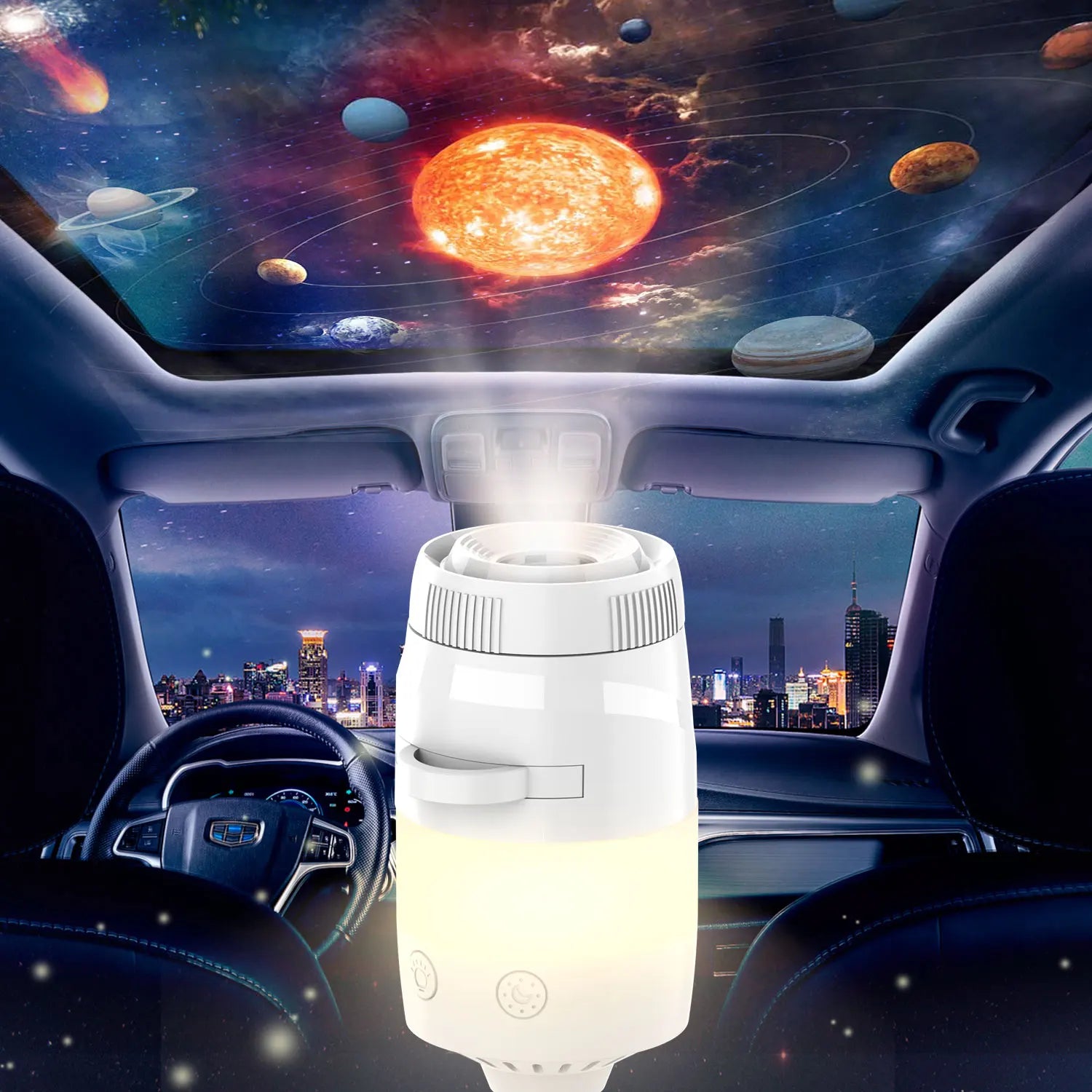 2-in-1 Mini Galaxy Star Projector Night Light Starry Sky Projection Lamp Bedroom Sleep Ambient Lighting Home Decor Kids Gift