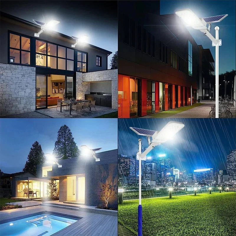 High Brightness LED Solar Street Light Automatic Sensing IP65 Waterproof Outdoor Garden Courtyard Square Parking Lot Lighting
