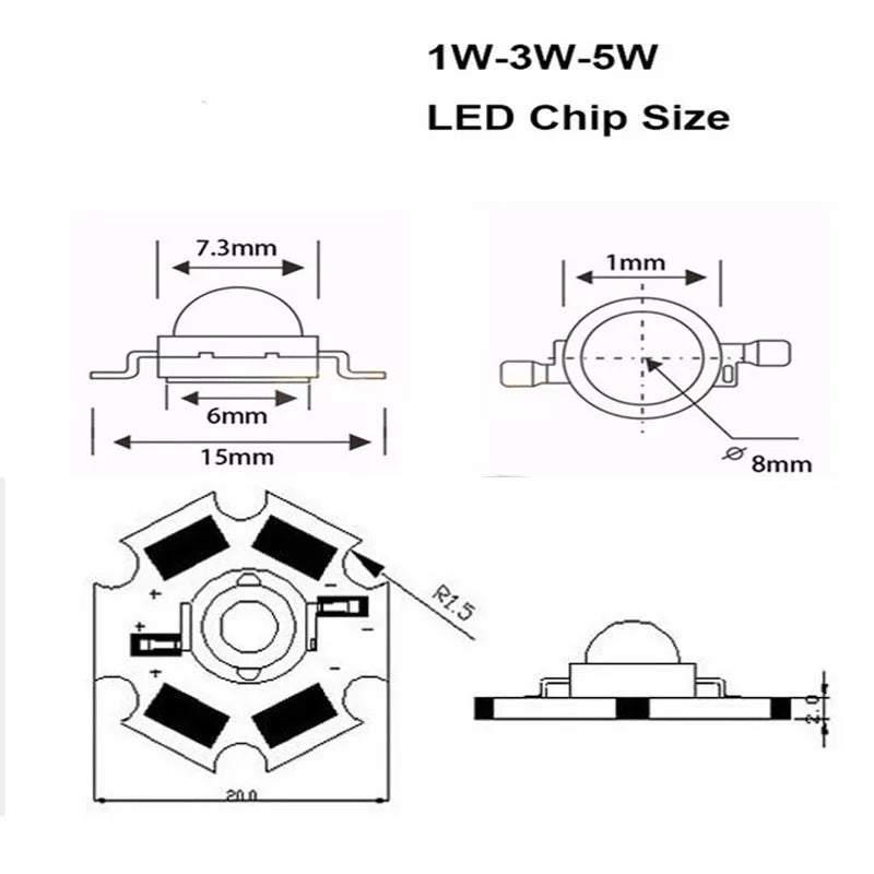 100pcs 3W LED chip Yellow High Power bulb/Spotlight/celling bead 588-595nm 2-2.4v 700mA 60-80lm AOC 42mil