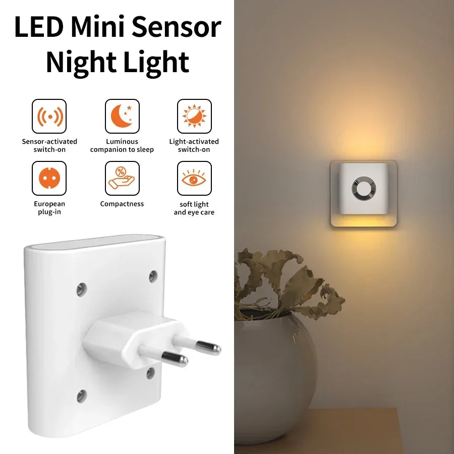 Up and Down LED Wall Lamp Motion Sensor Warm Lighting 220V EU Plug Night Light for Bedroom Hallway Corridor Stairs Ambient Light