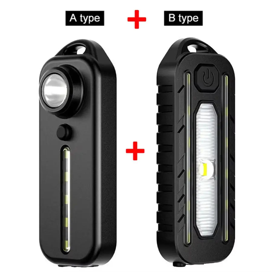 New Rechargeable Shoulder Worklight LED Red Blue Flashlight Vest with Clamp USB Charging Lantern Flashlight Running Outdoor