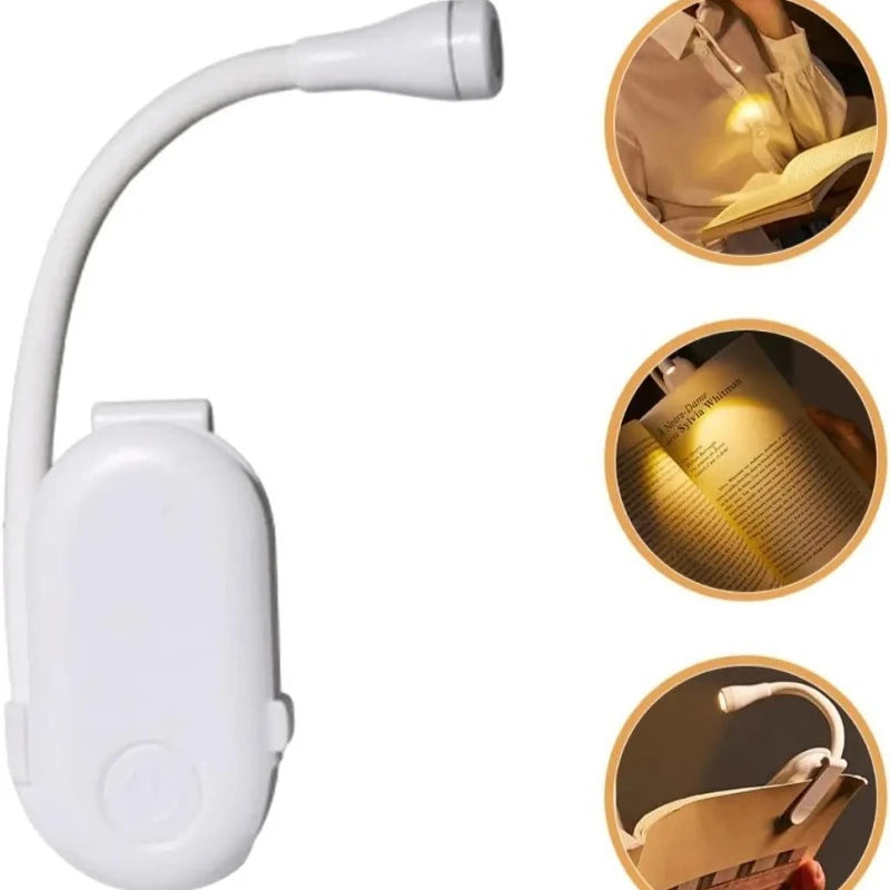 Clip-On Book Light USB Rechargeable LED Reading Lamp Eye Care Mini Desk Light Portable for Students and Bedside Reading