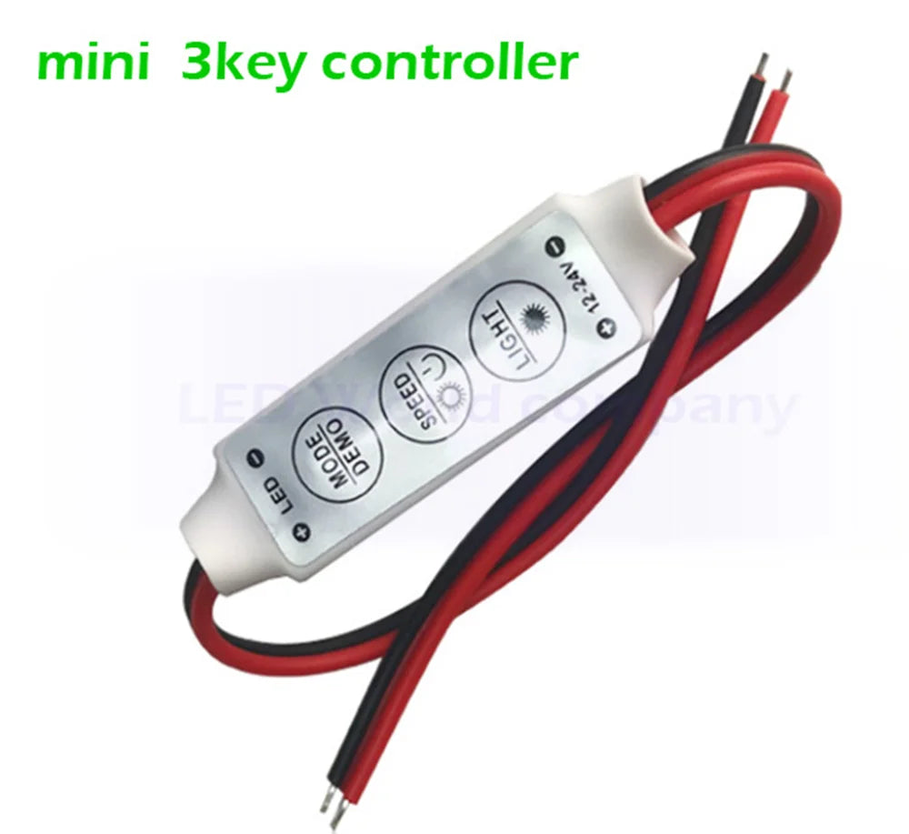 LED Strip Controller Mini Dimmer RF Remote DC 5V 12V 24V Controller For LED 5050 2835 Strip Single Color